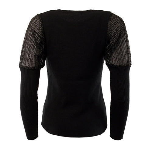 Miranda Sequin Jumper - Black