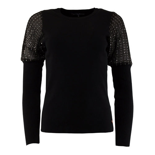 Miranda Sequin Jumper - Black