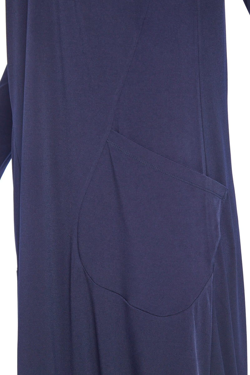 Pockets Jersey Dress - Navy