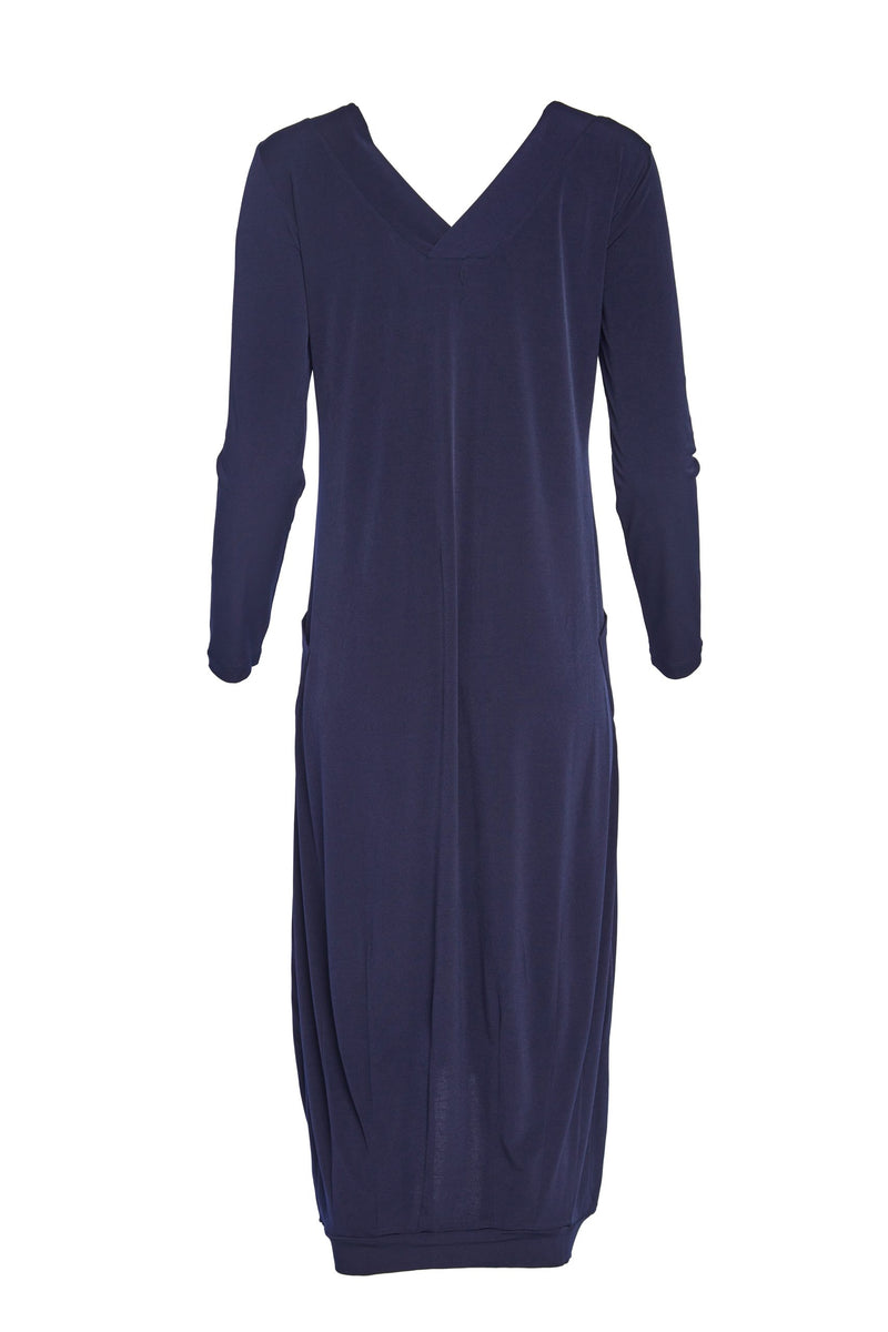 Pockets Jersey Dress - Navy