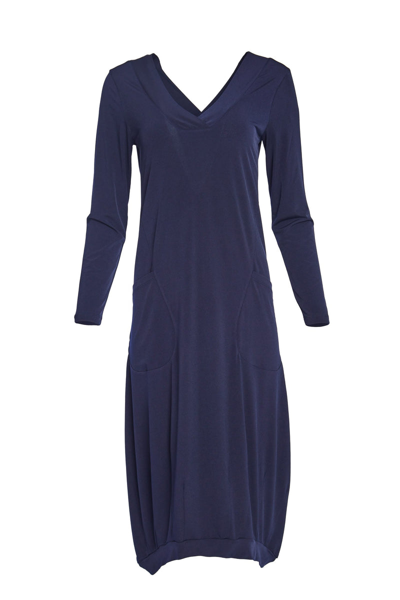 Pockets Jersey Dress - Navy