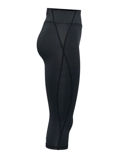 High Waist 3/4 Length Leggings - Black