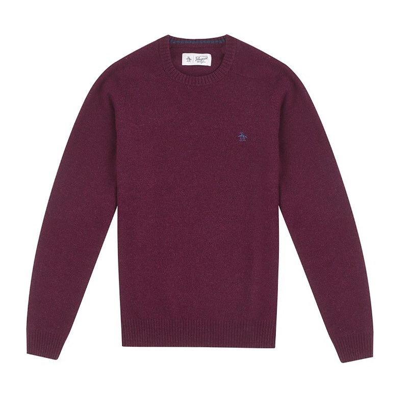 Lambswool Raglan Crew - Tawny Port