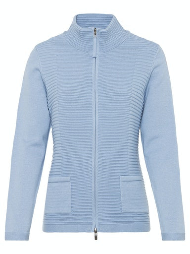 Zip Through Cardigan - Blue Breeze