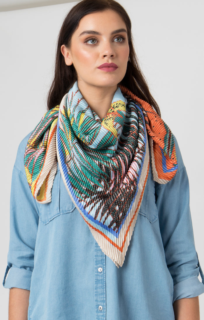 Palm Scarf - Multi-coloured