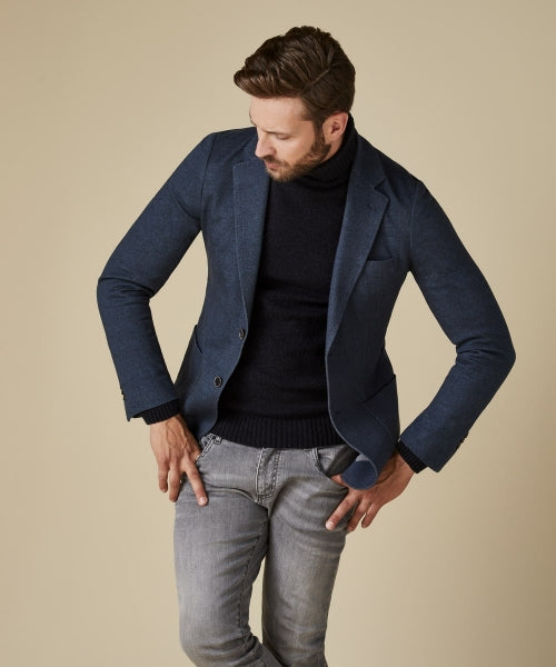 Hopsack Blazer - Navy