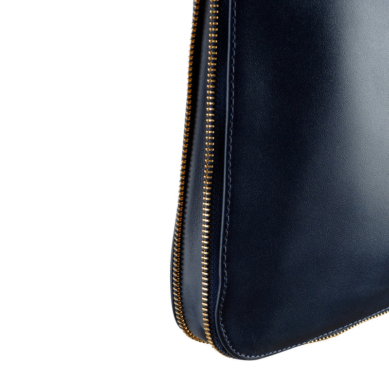 Large Zip Around Crossbody - Navy