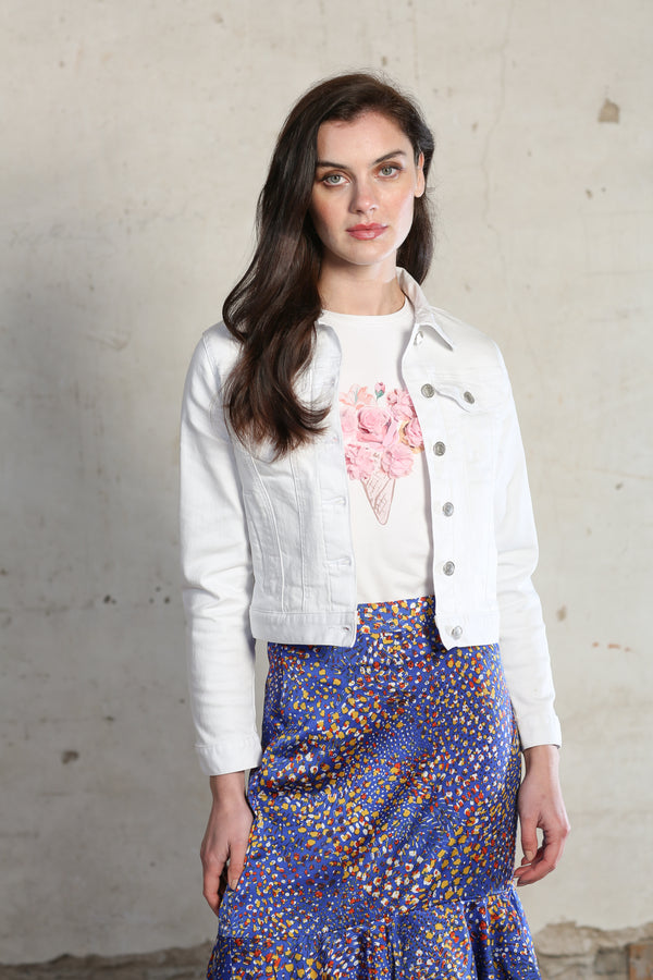 Holly Denim Jacket - White