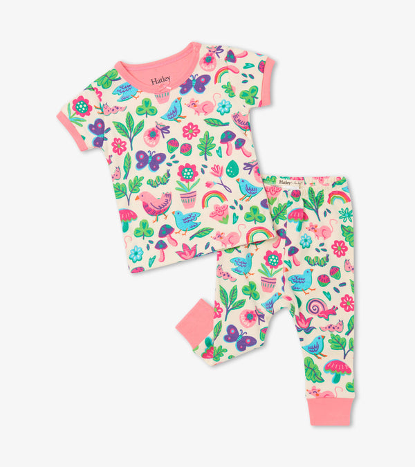 Rainbow Park Short Sleeve Pyjama Set - Cami Lace