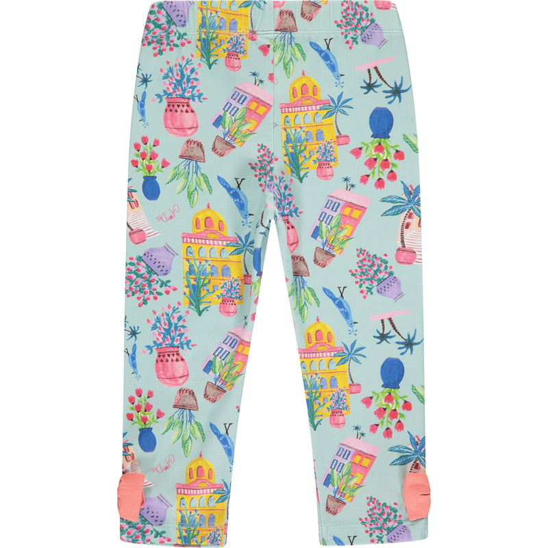 Uma All Over Print Leggings Set - Aqua