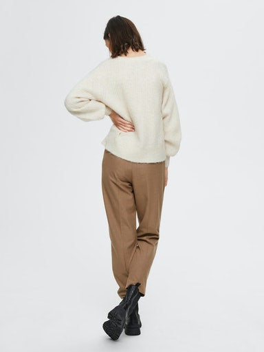 Kai Ribbed Cardigan - Sandshell Melange