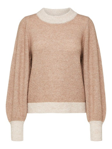 Star High Neck Jumper - Amphora Sandshell