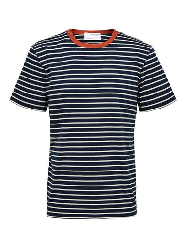 Gunner Stripe T-shirt - Sky Captain Cloud Cream