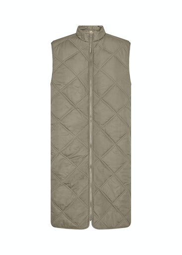 Fenya 53 Quilted Gilet - Dusky Green