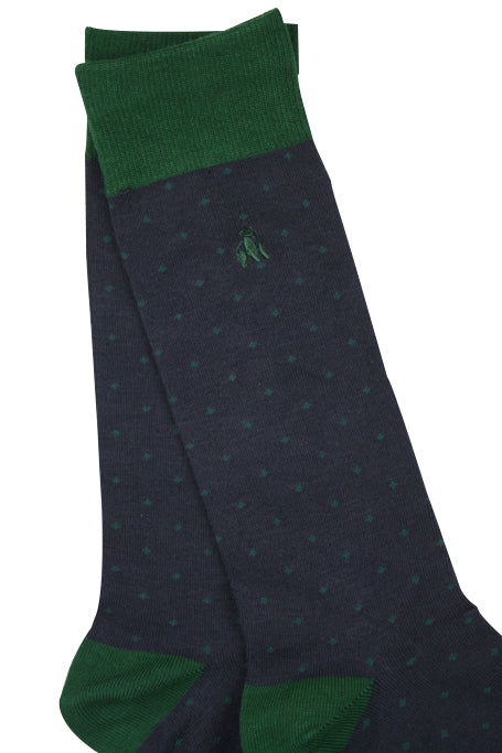 Spotted Sock - Navy