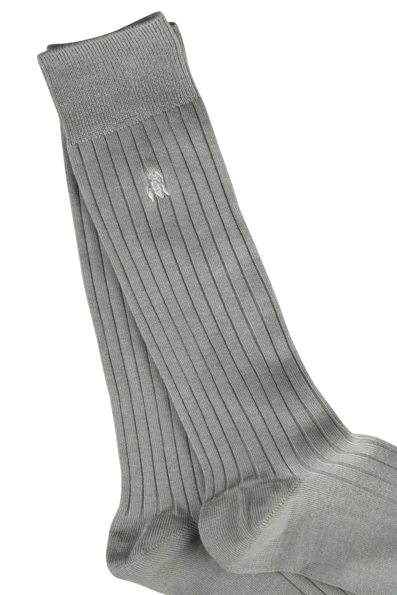 Ribbed Sock - Light Grey