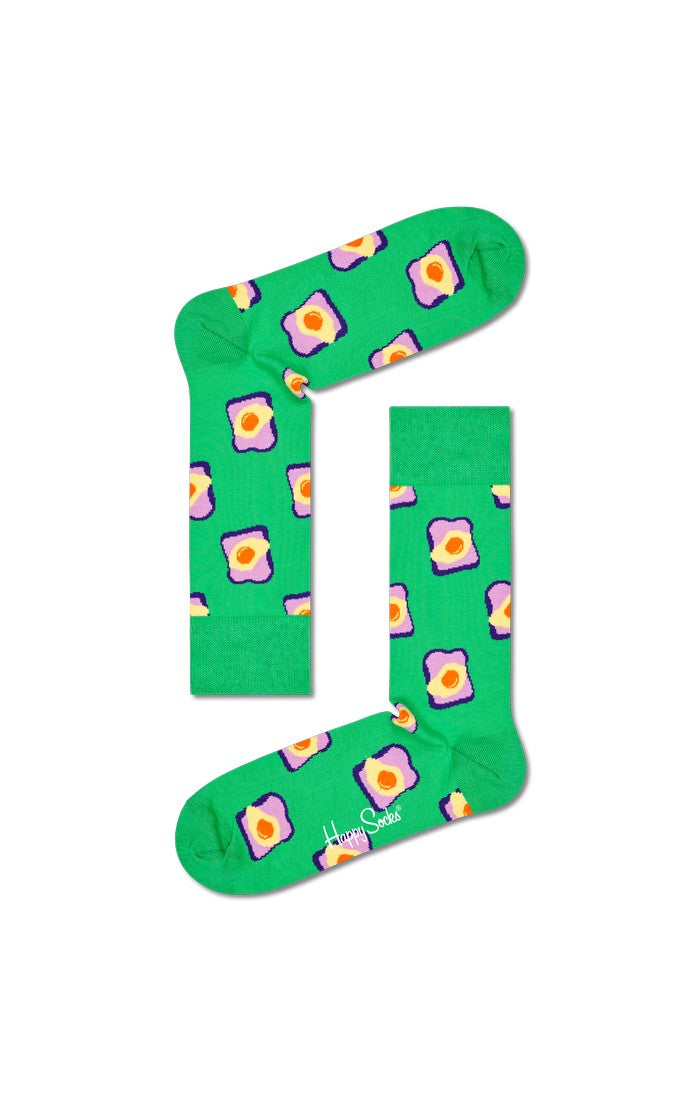 Toast Sock - Green/purple