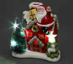 Led House With Santa On Roof