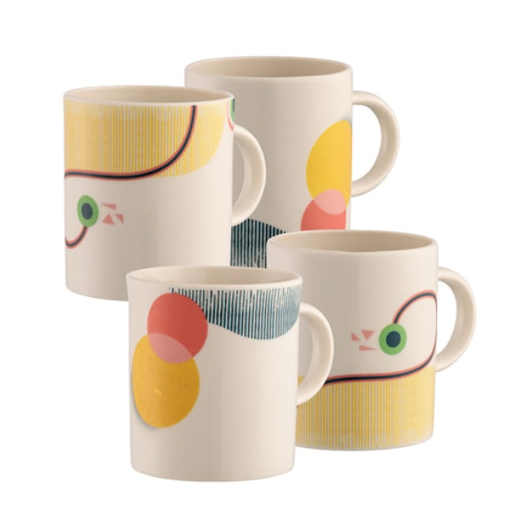 Moda Set Of 4 Mugs