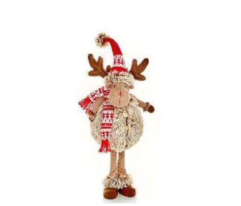 60cm Standing Fluffy Reindeer