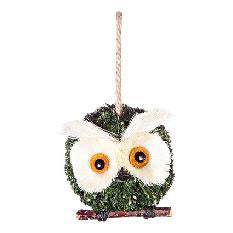 9.5cm Bristle Owl Decoration