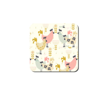 Hens Set Of 6 Coasters