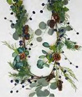 Euclayptus Pine Cone & Berry Garland 1.5m