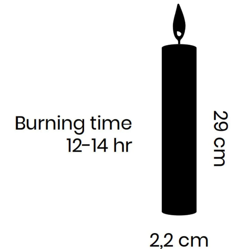 Rustic Taper Candle 29cm - Toffee/Caramel