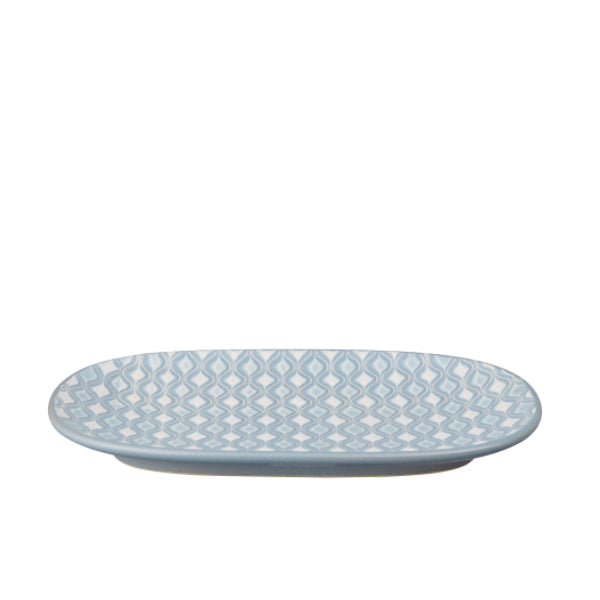 Impression Blue Accent Medium Oblong Platter