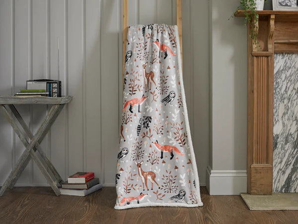 Winter Wild Life Fleece Throw 140x180cm