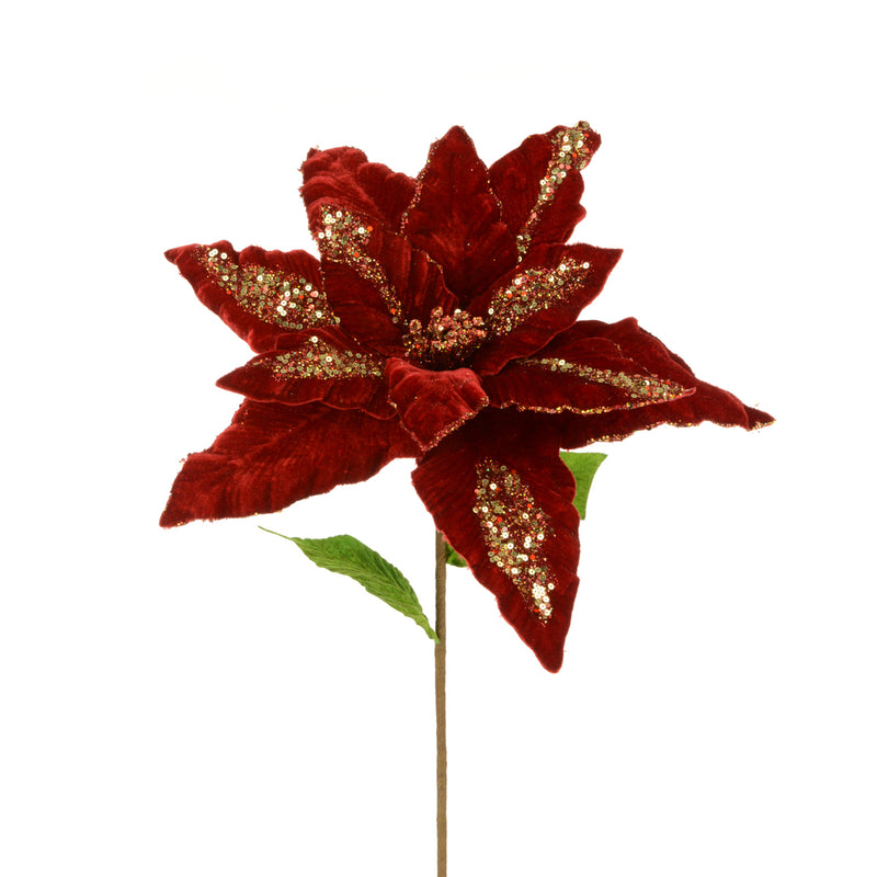 Red Lux Giant Velvet Poinsettia