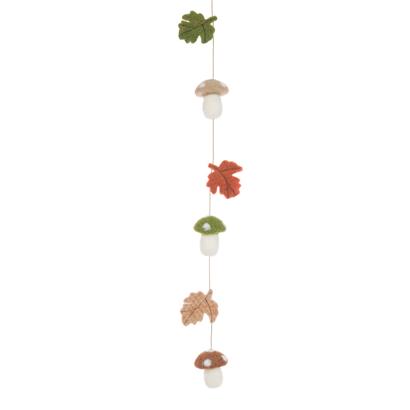 Felt Toadstool Leaf Garland