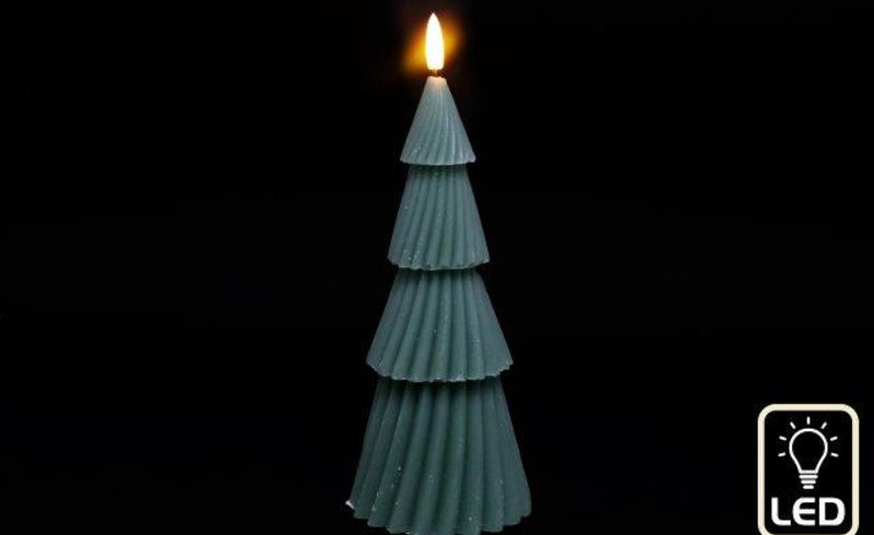 23cm LED Tree Candle - Green