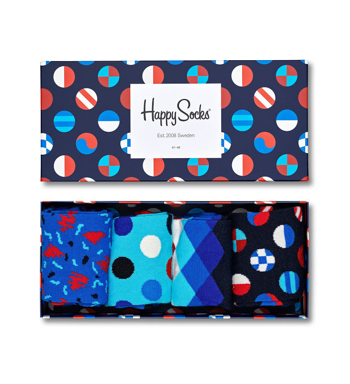 4 Pack Gift Box - Dots &amp; Stripes