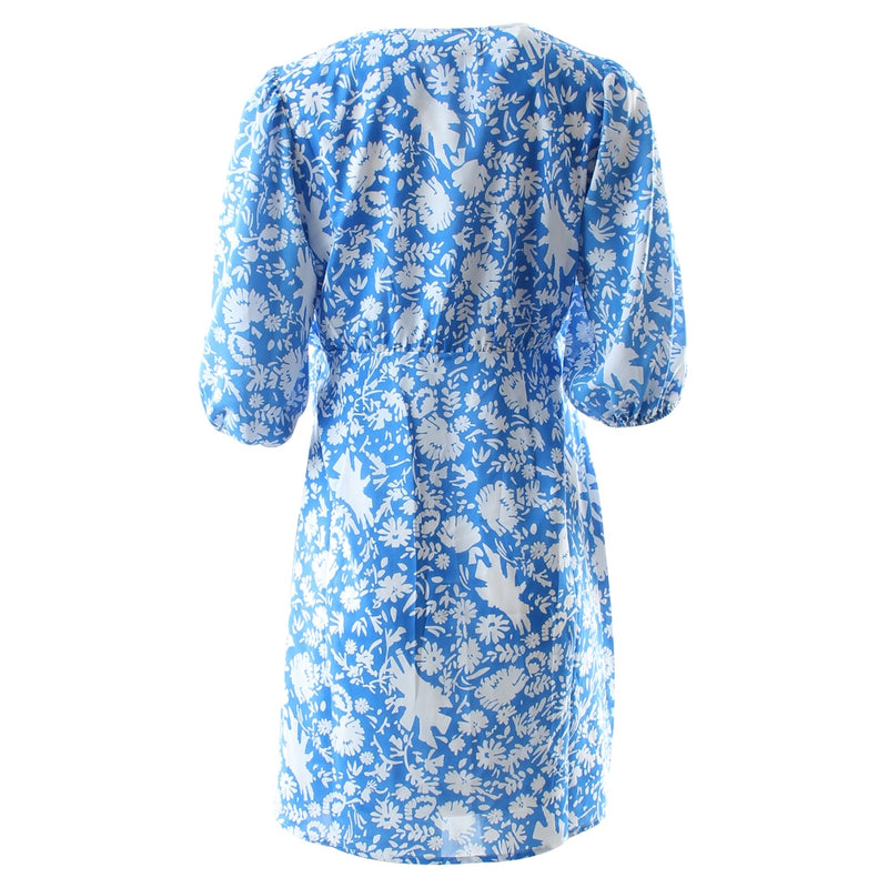 Amanda Wrap Dress - Blue