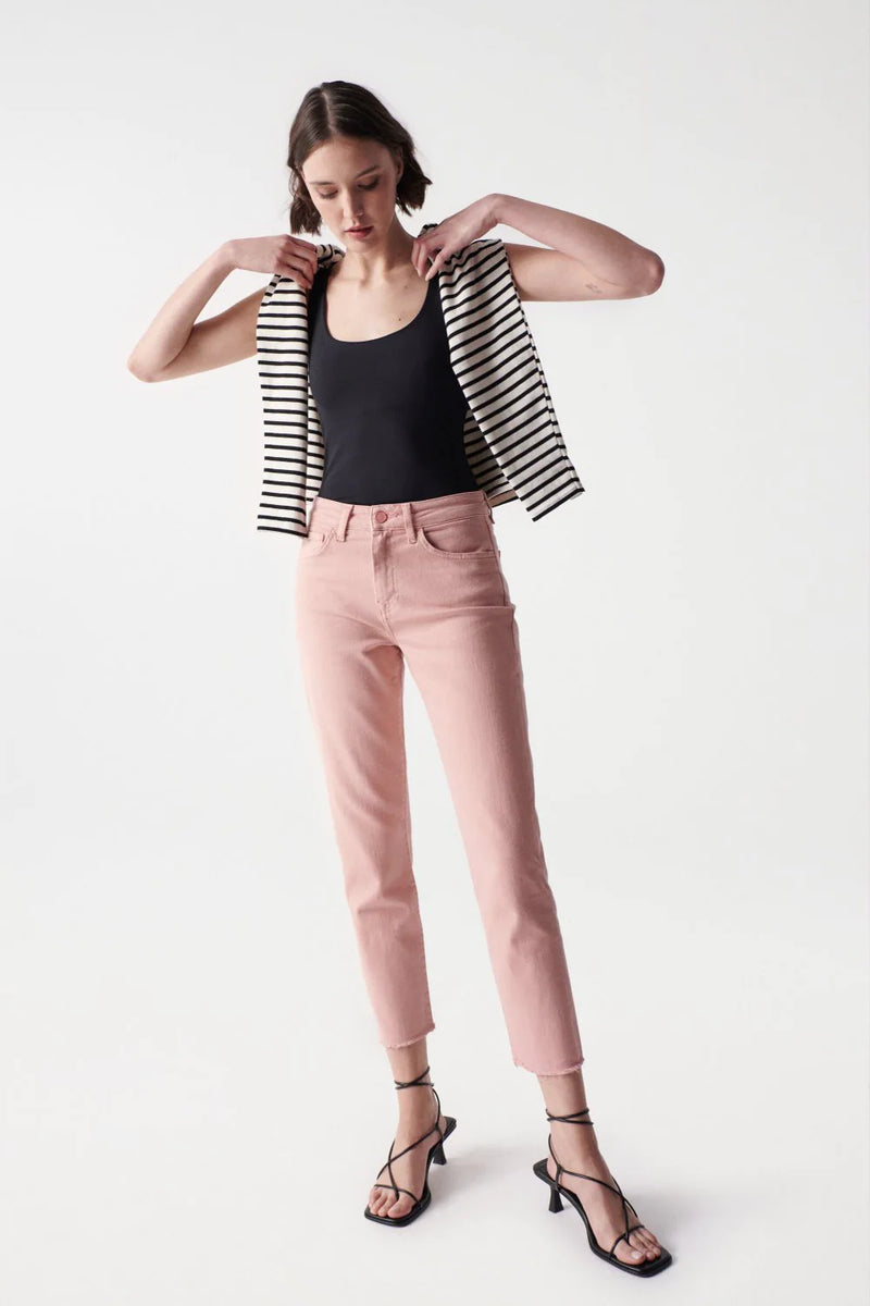 Cropped Slim True Jeans - Pink