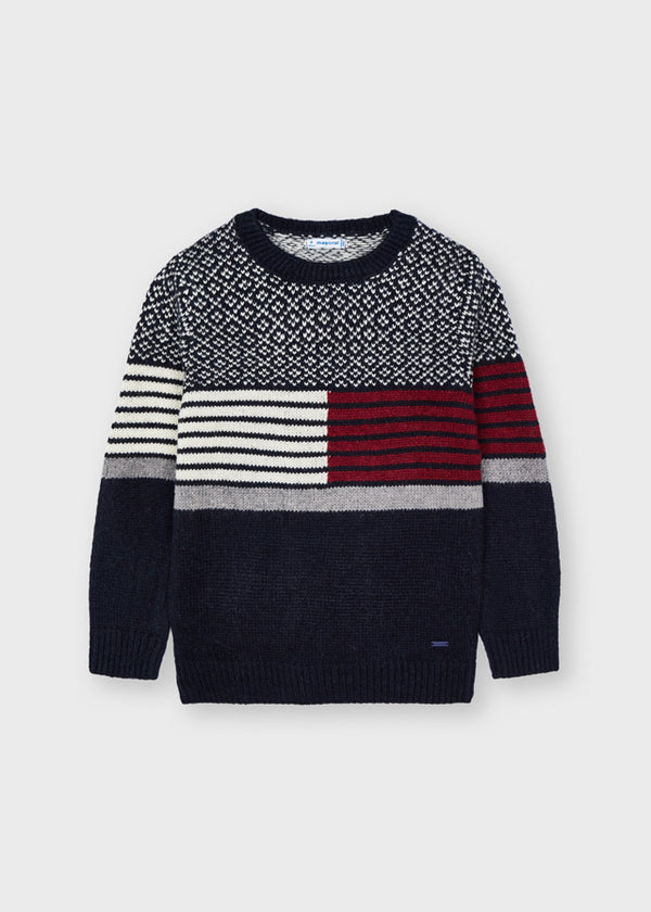 Block Sweater - Navy