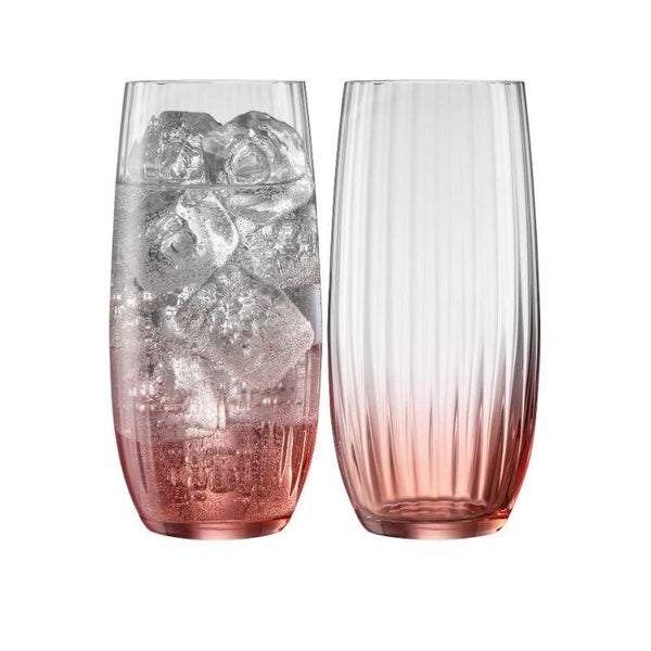 Erne Set Of 2 Hi-Ball Glasses Blush