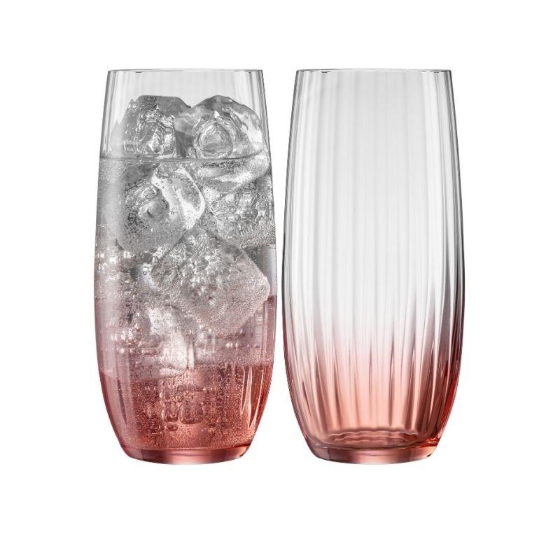 Erne Set Of 2 Hi-Ball Glasses Blush