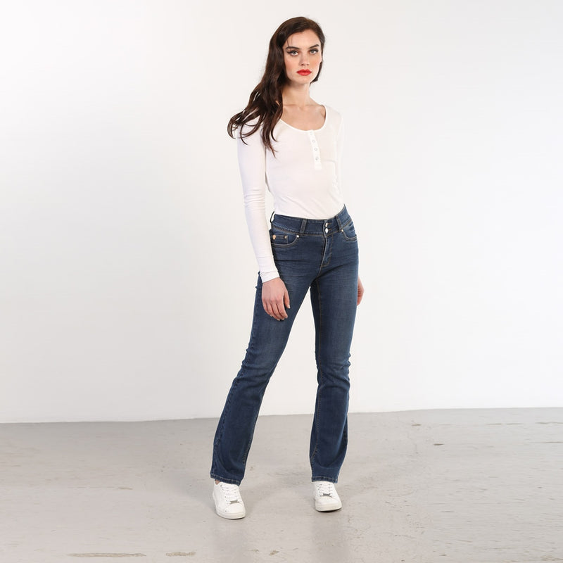 Brieta Bootcut Jean - Mid Ink