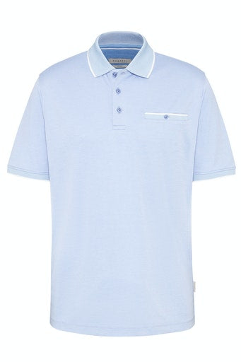 Contrast Polo Shirt - Blue