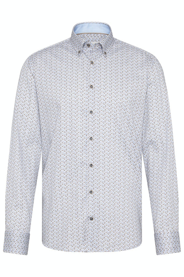 Long Sleeve Casual Shirt - Blue/Grey