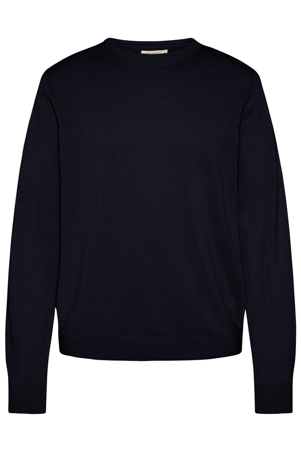 Round Neck Jumper - Navy