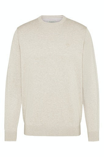 Plain Round Neck Jumper - Beige