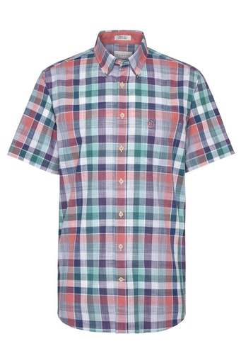 Modern Fit Short Sleeve Shirt - Blue