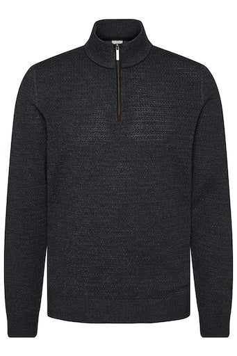 Wool 1/4 Zip Jumper - Dark Grey