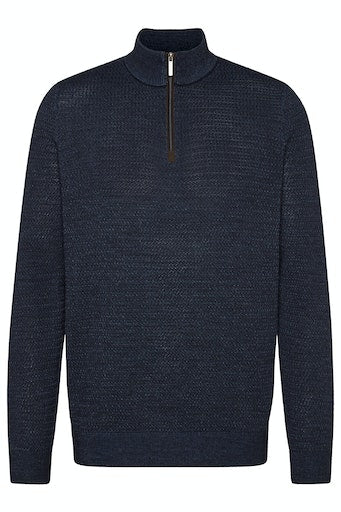 Wool 1/4 Zip Jumper - Royal Blue