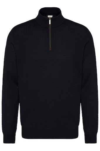 Wool 1/4 Zip Jumper - Navy