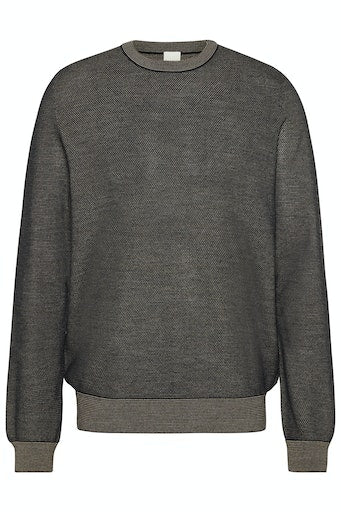 Merino Wool Round Neck Jumper - Beige