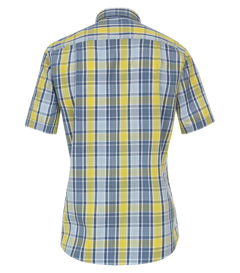 Short Sleeve Check Shirt - Blue